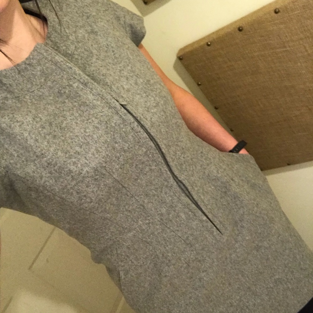 +J Grey Wool Dress with Pockets